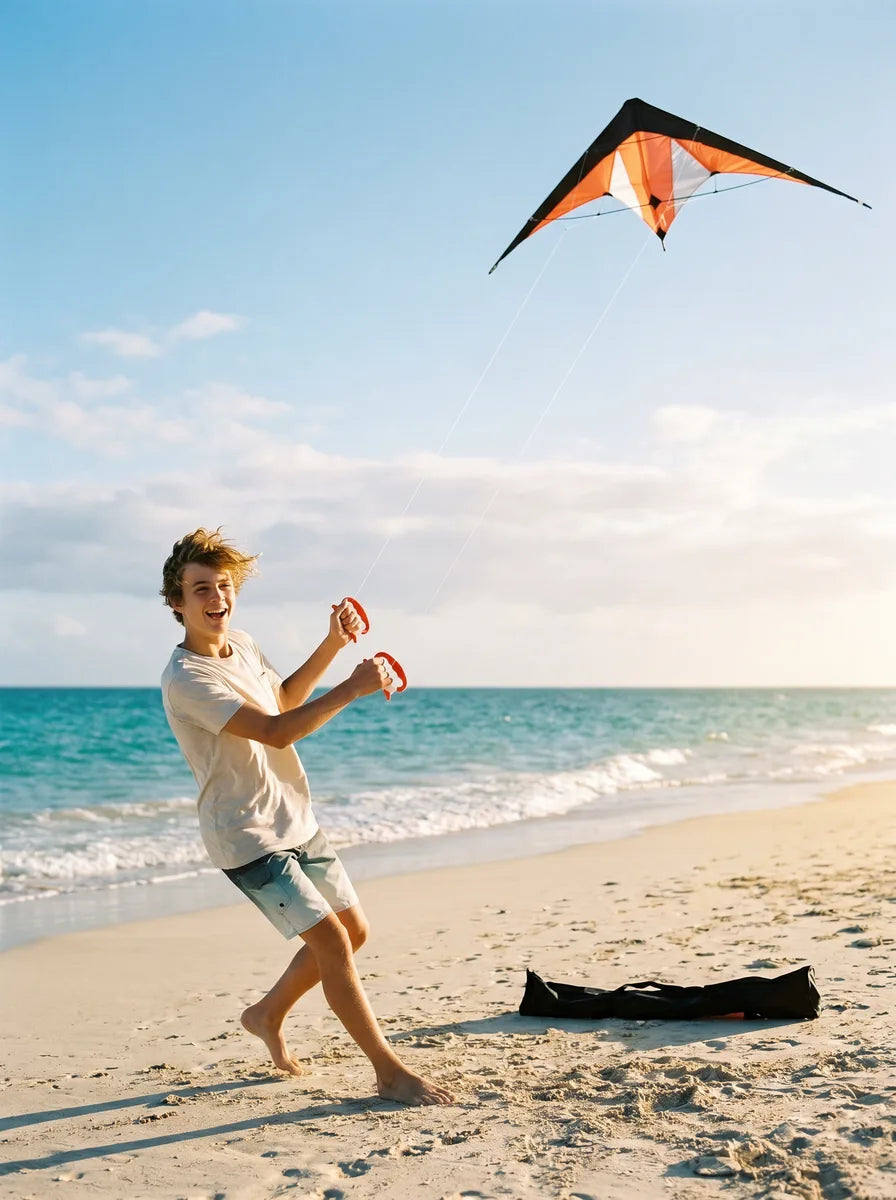 Strandvlieger 120x50 cm – Oranje/Groen - 2